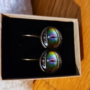 Eyes of the Abyss: Dragon Eye Earrings in Bronze or Silver